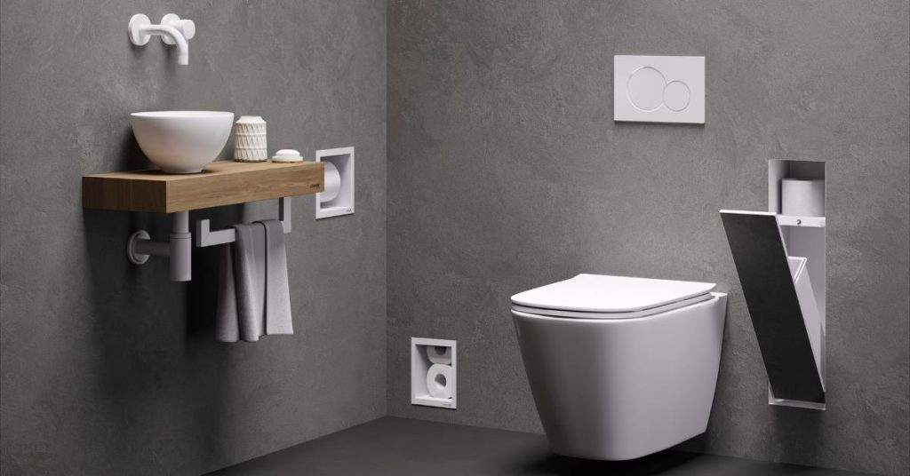 Verkort toiletpot met compacte afmetingen voor extra beenruimte in kleine badkamers